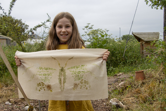 Girl with flag