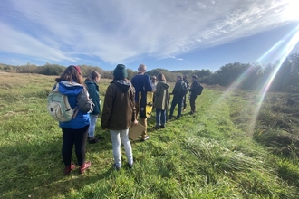 Residents from Lawrence Weston taking part in a bird survey