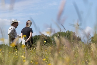 Amie, Community Ecologist, visiting a site to provide advice