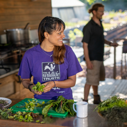 Staff working in food growing cafe at Grow Wilder