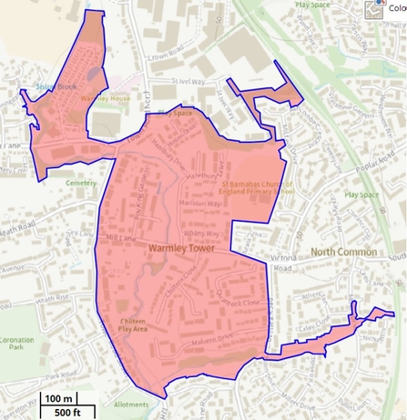 Warmley NAZ Boundary Map