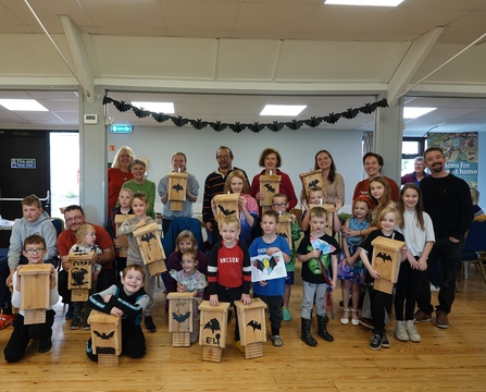 Bat box building event in Writhlington