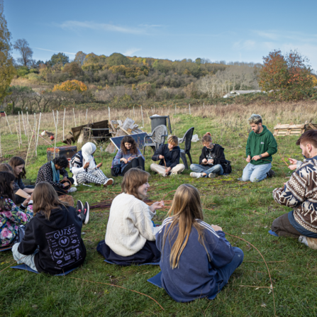 Youth Leadership Group sat in a circle