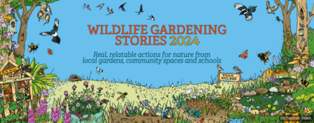 Wildlife gardening competition stories banner illustration