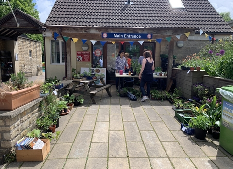 Grow Batheaston plant stall at School Meadowfest