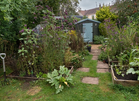 Individual Helen Alloush raised beds