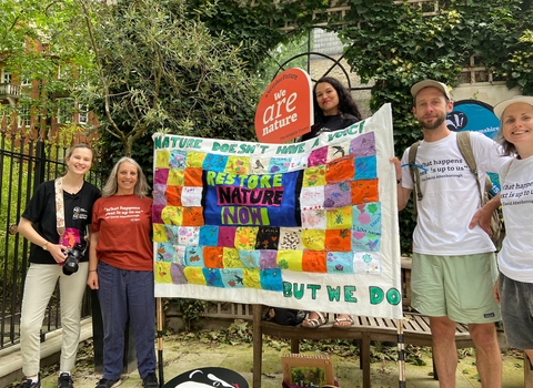 Image of Avon Wildlife Trust staff at rally